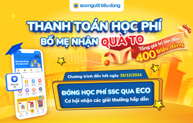 Rộn ràng tựu trường, bố mẹ nhận quà to khi thanh toán học phí qua ECO